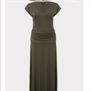 3X Torrid Super Soft Knit Olive Green Maxi